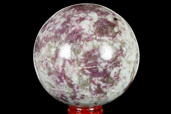 Polished Rubellite (Pink Tourmaline) In Quartz Sphere #182222